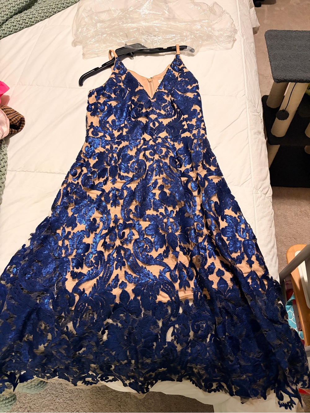 Dress the Population Blair Embellished Fit & Flair Cocktail Dress